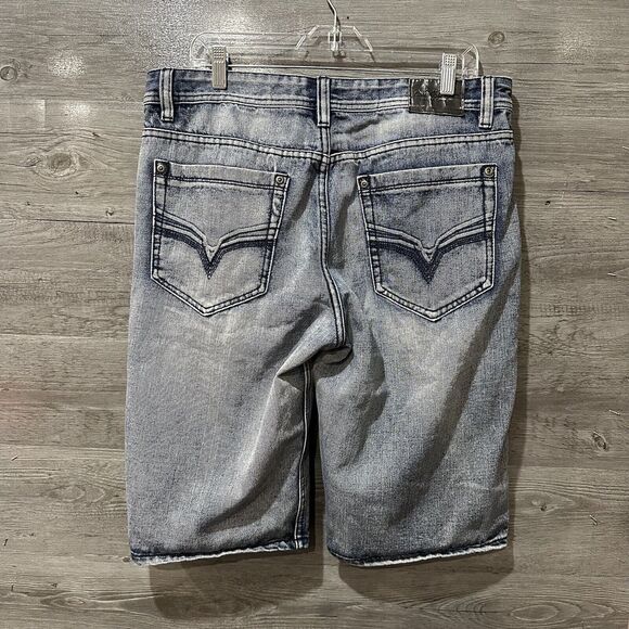Black Smith Denim Shorts Mens 34 Y2k Style 12” Inseam Rn 92291 - Picture 4 of 8